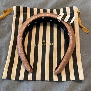 Lele Sadoughi Petite Metallic Pink Padded Headband